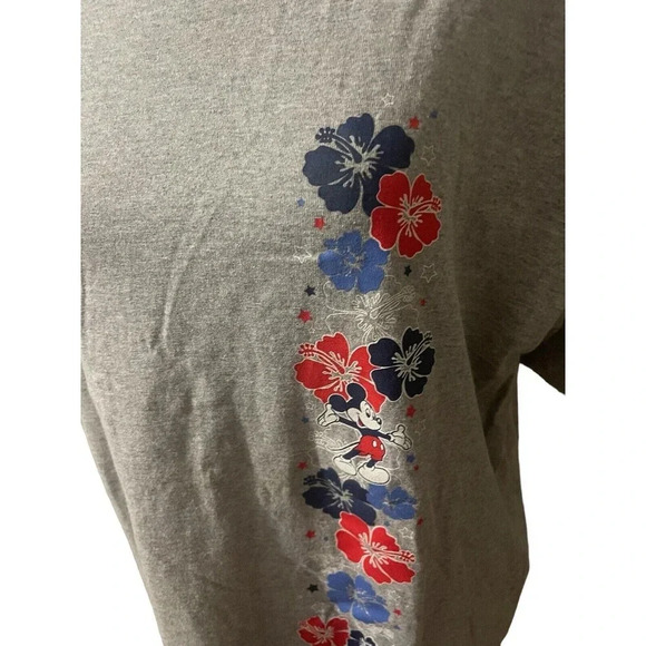 Vintage Disney Company Cast Exclusive Mickey Mouse Hibiscus Flower Shirt Size L - Picture 16 of 16